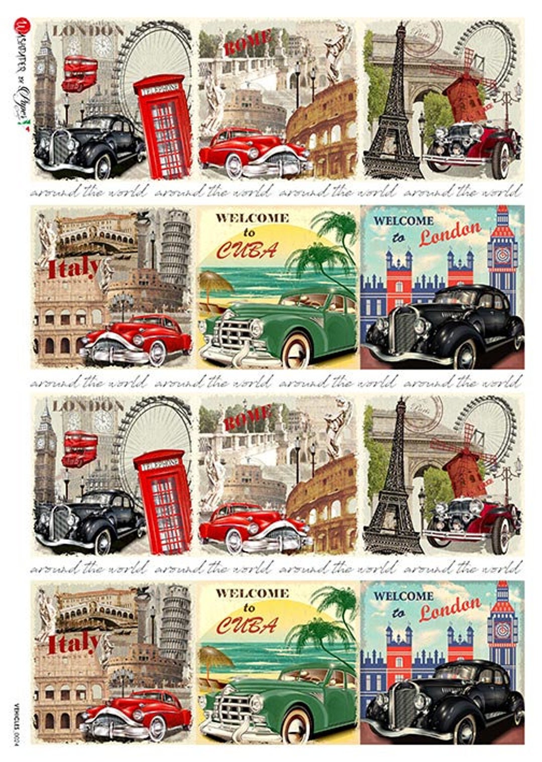Paper Designs Rice Paper | Vehicles Rice Paper | A4 Rice Paper ...