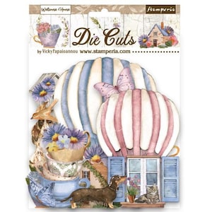 Stamperia Die Cuts | Create Happiness Welcome Home Assorted Die Cut Pieces | Assortment | Chipboard Cut Outs | DFLDC72