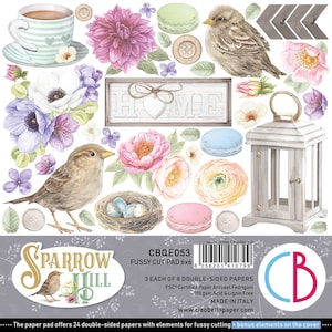 Ciao Bella | Sparrow Hill Paper Pad 6&quot; x 6&quot; | 8 Double Sided Pages | Made in Italy | Acid Free | Made in Italy | CBQE053