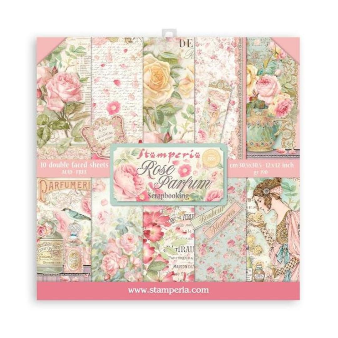 Bloc De Papiers Scrapbooking Stamperia 20,3x20,3 Cm - Thème 'Furry Friends' (Animaux)