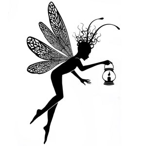 Lavinia Stamps | Dragonfly Keepers Fairy | Cling Stamp | Silhouette Stamp | Fairies | LAV461