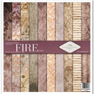 ITD Collection Four Elements Fire | Single Sided Paper | 12x12 Paper | Card Stock | Acid free | Scrapbooking Paper | Ephemera | Paper Craft