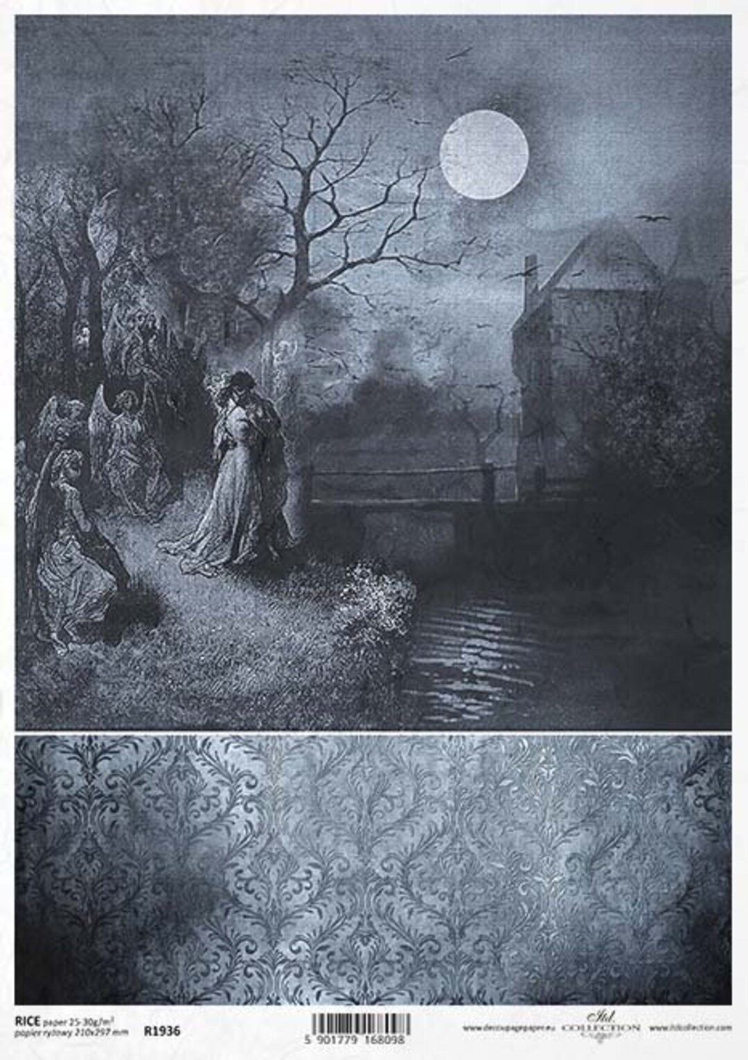 ITD Collection | Moonlight Rice Paper | A4 Rice Paper | Decoupage Paper ...