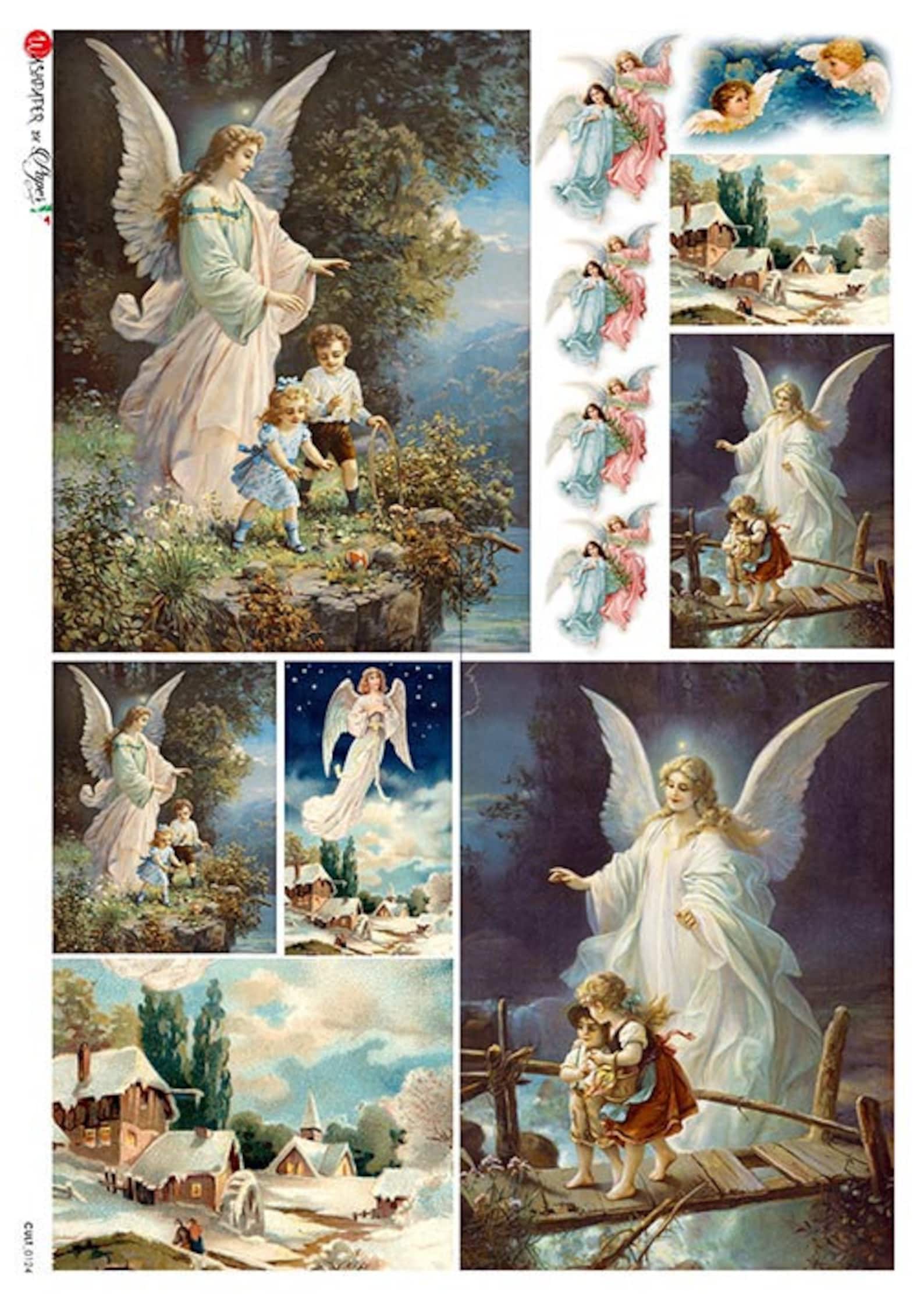 Paper Designs Rice Paper | Religious Angels Rice Paper | A4 Rice Paper ...