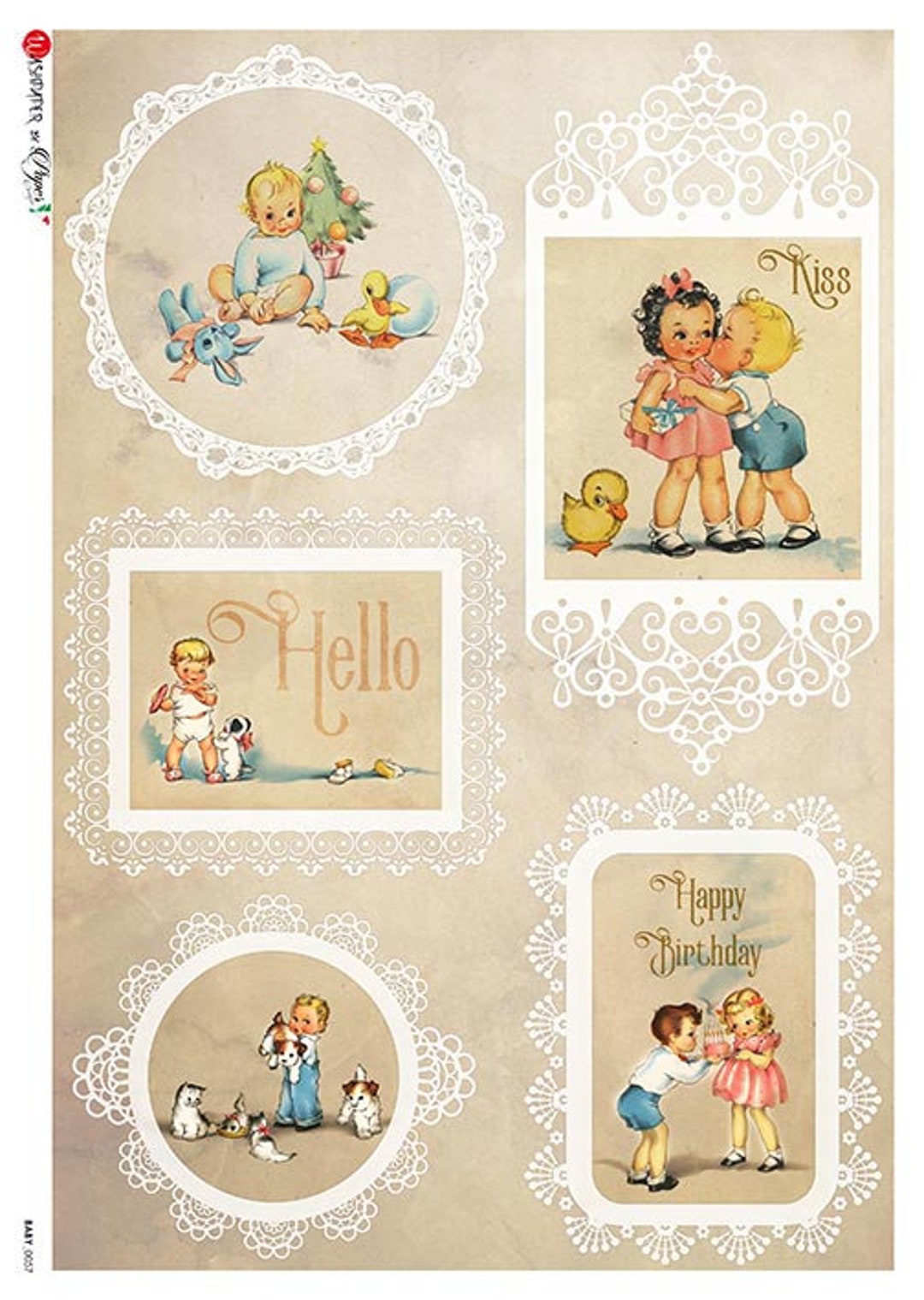 Paper Designs Rice Paper | Girls and Boys Rice Paper | A4 Rice Paper ...