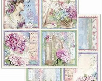 Stamperia | 1 piece 4 Cards Scrapbook Paper | 12×12 | Double-Sided |  12" x 12" Single Sheet | SBB697