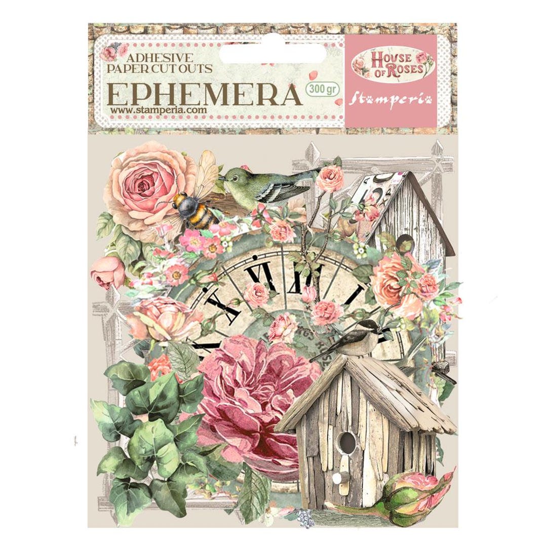 Stamperia Ephemera | House of Roses | Adhesive Paper Cut Outs | DFLCT62 ...
