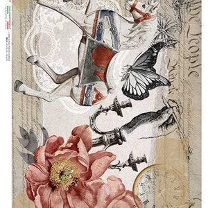 Paper Designs Rice Paper | Victorian Items Rice Paper | A4 Rice Paper | Decoupage Paper | 12.5&quot; x 8.6&quot; | Scene 0125