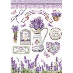 Stamperia Rice Paper |  Provence Elements | A4 Rice Paper | Day Dream | Decoupage Rice Paper | 11.5 x 8.25 inches | DFSA4622