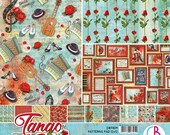 Ciao Bella TANGO Patterns Pad 12 quot X12 quot 8 pages Made in Italy Acid Free Double Sided Paper 16 Designs