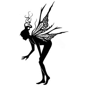 Lavinia Stamps | Eden Fairy | Cling Stamp | Large Silhouette Stamp | 10 x 6 cm | LAV422