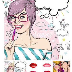 Paper Designs Rice Paper | Dreams Girls Rice Paper | A4 Rice Paper | Decoupage Paper | 12.5&quot; x 8.6&quot; | Comics 0008
