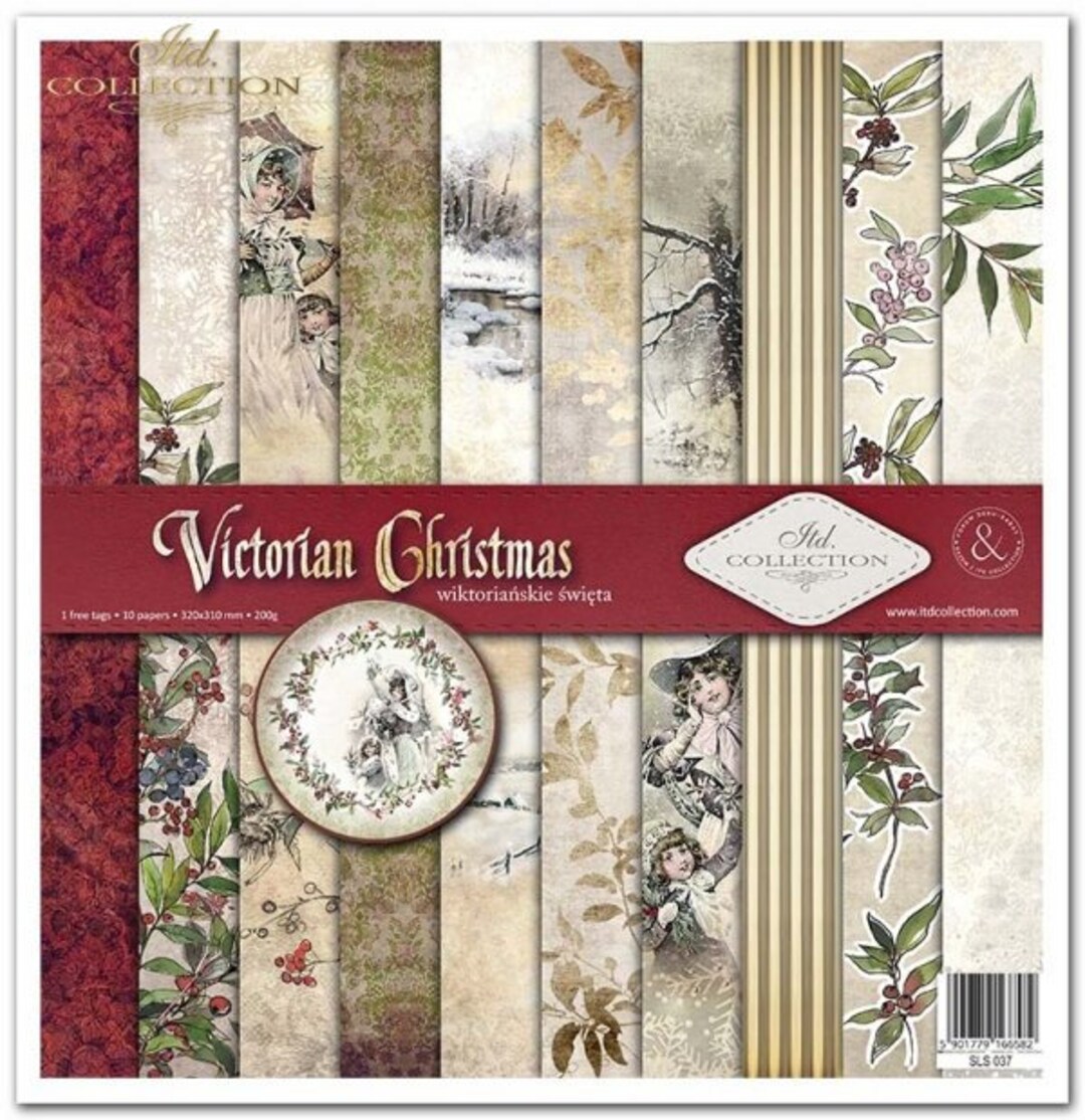 ITD Collection Victorian Christmas Single Sided Paper 12x12 Paper Card