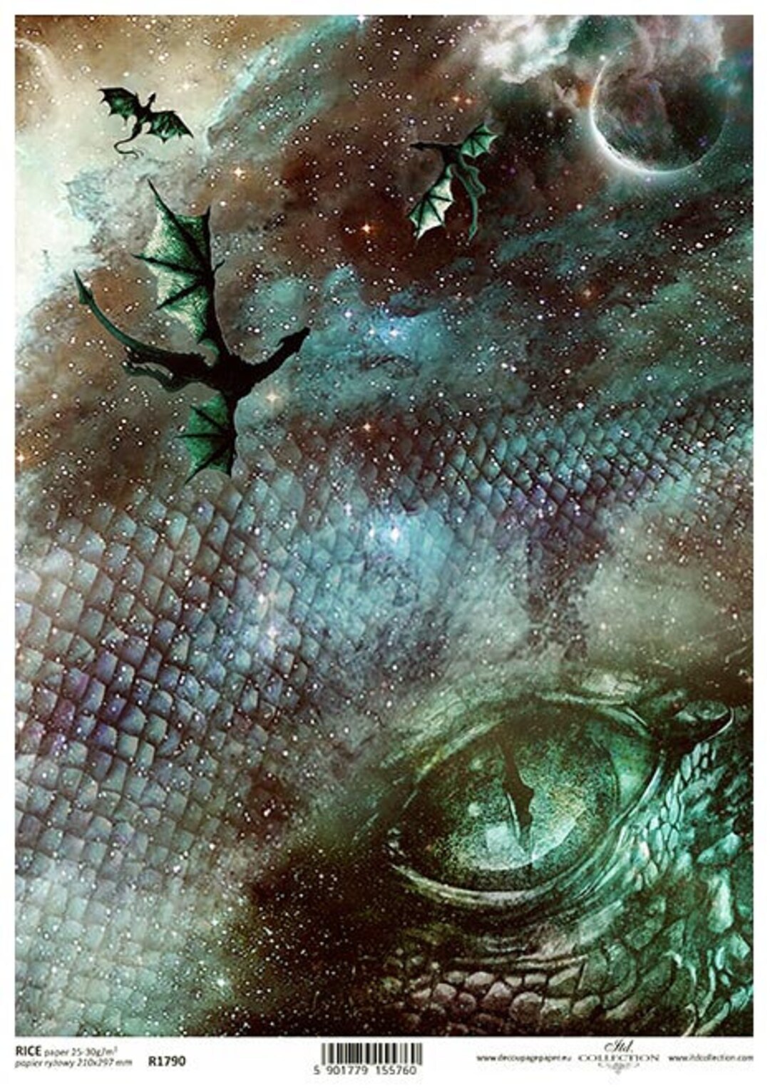 ITD Collection | Dragon Castle Rice Paper | A4 Rice Paper | Decoupage ...
