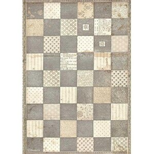 Stamperia Rice Paper | Alice Chessboard | A4 Rice Paper | Decoupage Rice Paper | 11.5 x 8.25 inches | DFSA4605