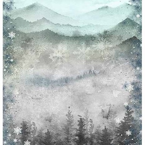 ITD Collection |  Winter Scene | Muted Colors | A4 Rice Paper | Decoupage Paper | ITD Rice R1526