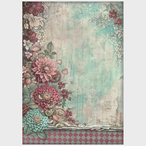 Stamperia Rice Paper | Master of Magic - Peony | A4 Rice Paper | Decoupage Paper | 11.5 x 8.25 in | DFSA41011