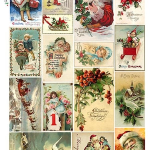 Paper Designs Rice Paper | Vintage Christmas Rice Paper | A4 Rice Paper | Decoupage Paper | 12.5&quot; x 8.6&quot; | Christmas 0279