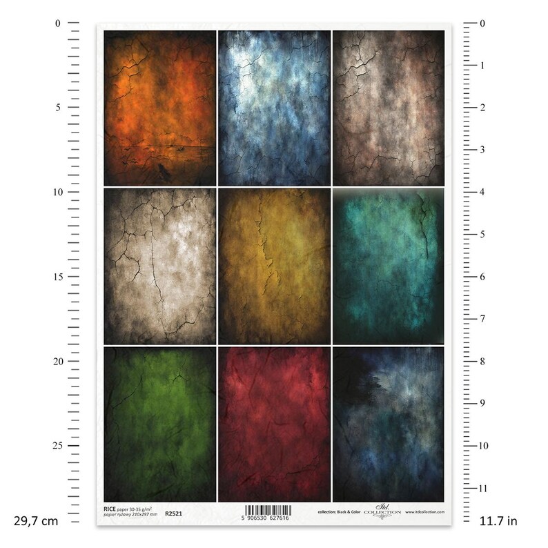 ITD Collection Rice Paper | Black and Color Collection | Colorful ...
