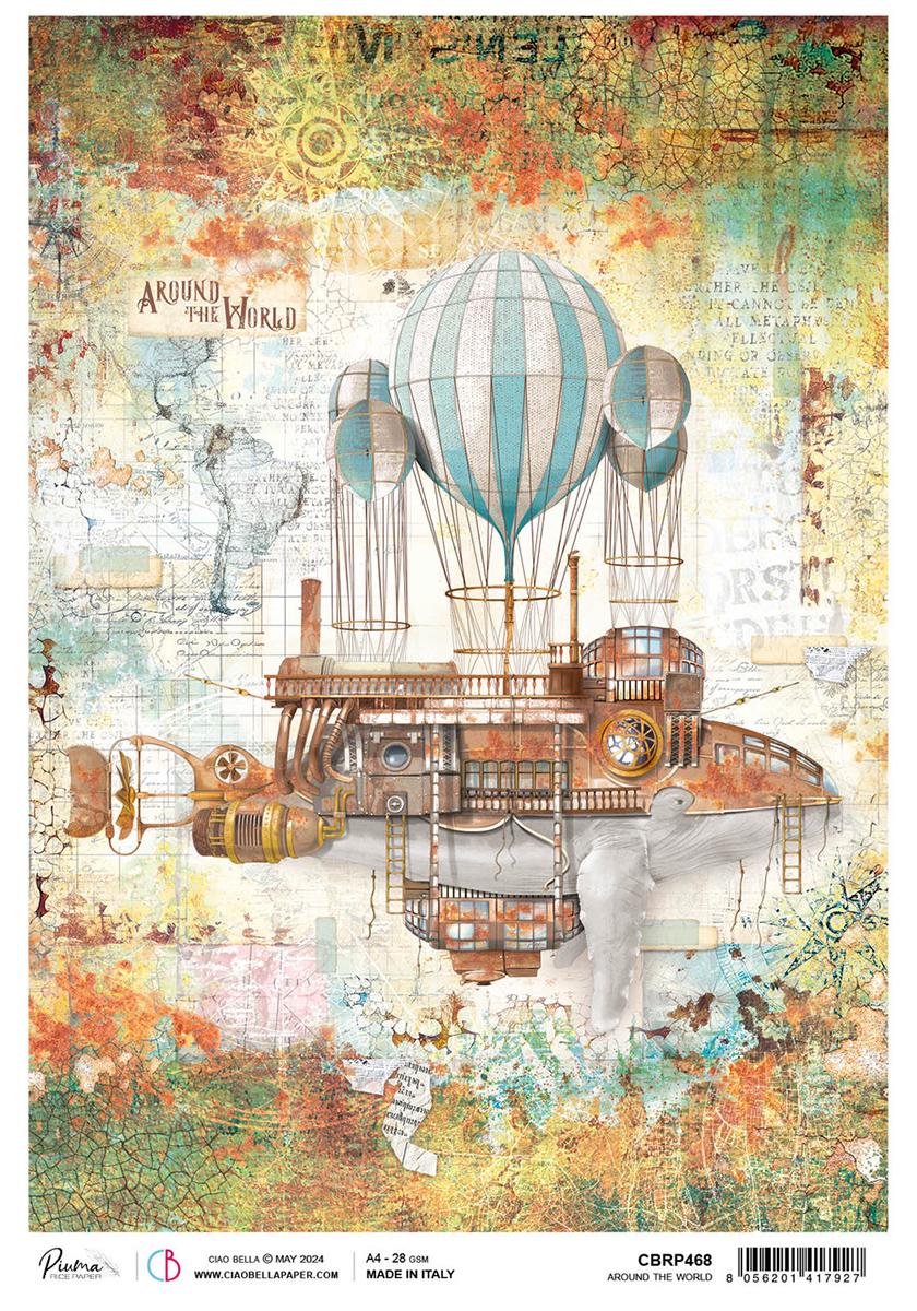 Ciao Bella | 1 Piece Coral Reef Collection | Around the World l A4 Rice Paper | Mixed Media | Made In Italy | CBRP468
