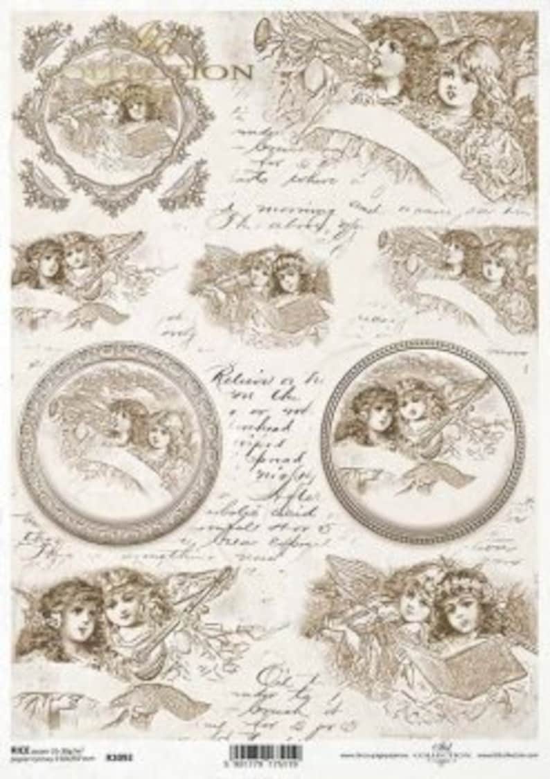 ITD Collection | Vintage Angels Framers Rice Paper | A4 Rice Paper ...