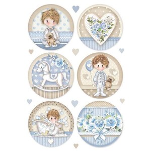 Stamperia Rice Paper | Little Boy Frames | A4 Rice Paper | Decoupage Rice Paper | Rice Paper | 11.5 x 8.25 inches | DFSA4453