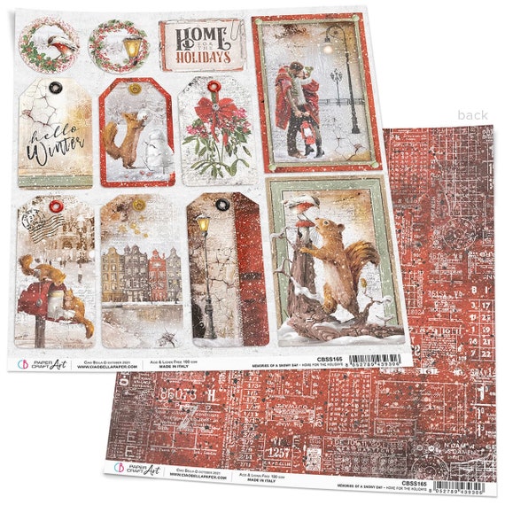 Ciao Bella Home for The Holidays Paper Sheet 12 inchx12 inch