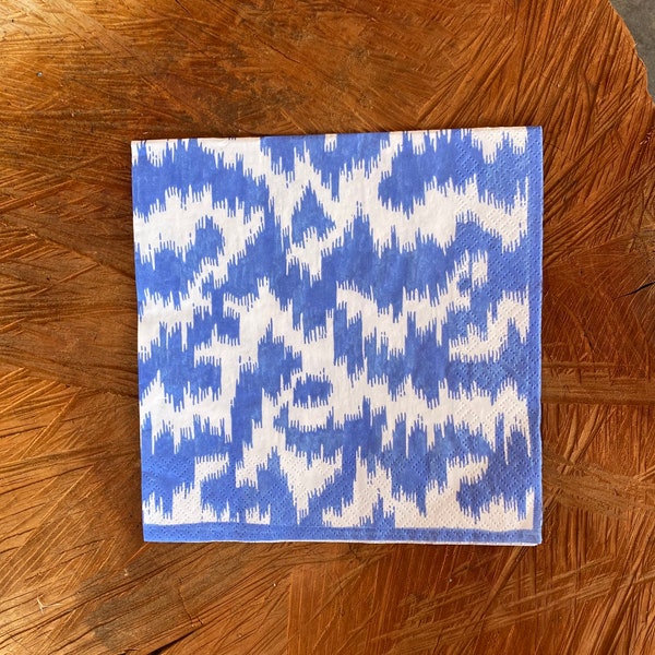 Blue Floral Decoupage Napkins Etsy