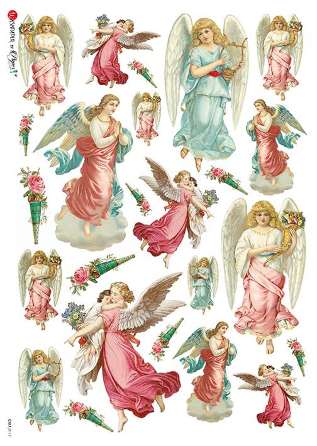 Paper Designs Rice Paper | Angels Rice Paper | A4 Rice Paper | Natural ...