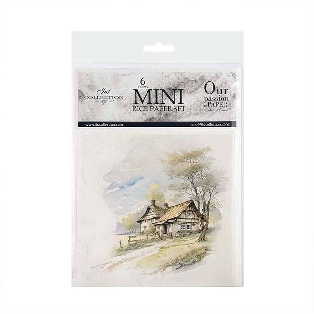 Vintage Country Cottage Mini Rice Paper | 6 Antique Style Graphics ...