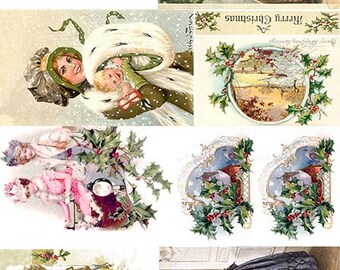 ITD Collection CHRISTMAS RETRO A4 Rice Paper R0770 - Etsy