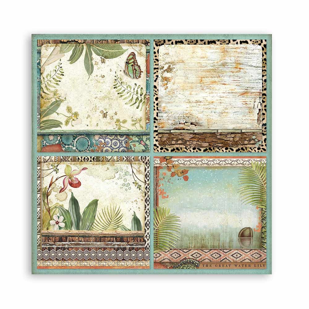 Stamperia Amazonia Collection 8x8 Scrapbooking Paper Double Etsy