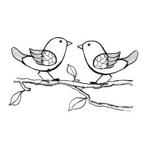 Stamperia Acrylic Stamp | Birds on Branch | Modular Stamp Kit | WTK065