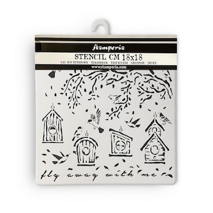 Stamperia Stencils | cm 12 x 12  | Select One | Garden Nests - KSTDQ102 | Garden Leaves Pattern KSTDS103 | Mixed Media