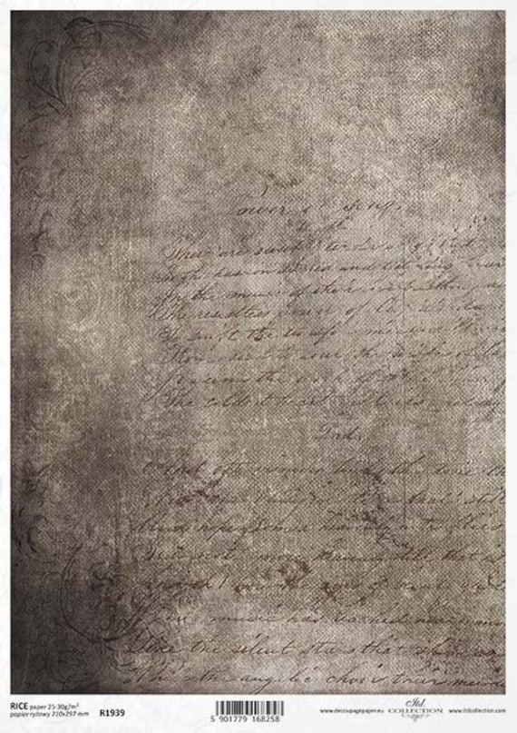 ITD Collection Gothic Script Rice Paper A4 Rice Paper | Etsy