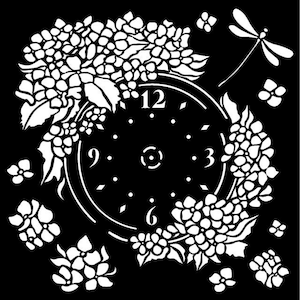 Stamperia Mixed Media | Clock | Mixed Media Stencil | Stencil | 18 x 18 cm | Thick Stencil | KSTDQ41