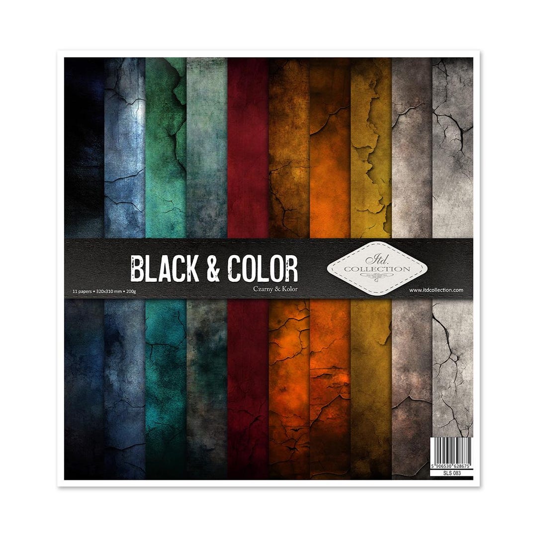 ITD Collection Black & Color | Single Sided Paper | 12x12 Paper | Card ...