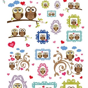 Paper Designs Rice Paper | Owl Rice Paper | A4 Rice Paper | Natural Rice Paper | Decoupage Rice Paper | 12.5&quot; x 8.6&quot; | Owls | Animals 0065