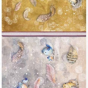 ITD Collection |  Little Chicks in Nest Rice Paper | A4 Rice Paper | Bird&#39;s Nest |  Decoupage Paper | ITD R1548