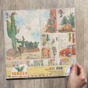 Ciao Bella | Sonora Paper Pad | Double Sided Paper | 12 x 12 inches | Mixed Media | Made In Italy | CBPM051