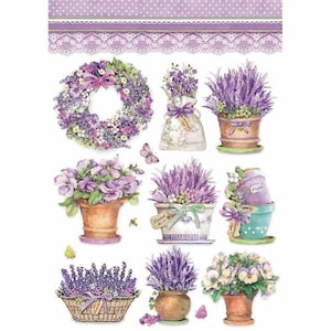 Stamperia Rice Paper | Provence Vase | A4 Rice Paper | Decoupage Rice Paper | 11.5 x 8.25 inches | DFSA4456