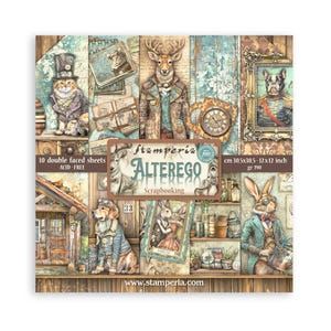 Stamperia | Alterego 12x12 Scrapbooking Pad | Double Sided Paper | 12 x 12 inch | Acid Free Paper | SBBL162