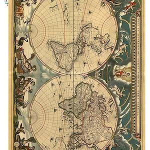Paper Designs Rice Paper | Old Map Rice Paper | A4 Rice Paper | Natural Rice Paper | Decoupage Paper | 12.5&quot; x 8.6&quot; | Old Maps 0032