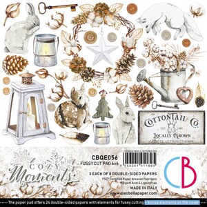Ciao Bella Cozy Moments Paper Pad 6&quot; x 6&quot; | 12 pages | Made in Italy | Acid Free | Double Sided Paper | CBQE056