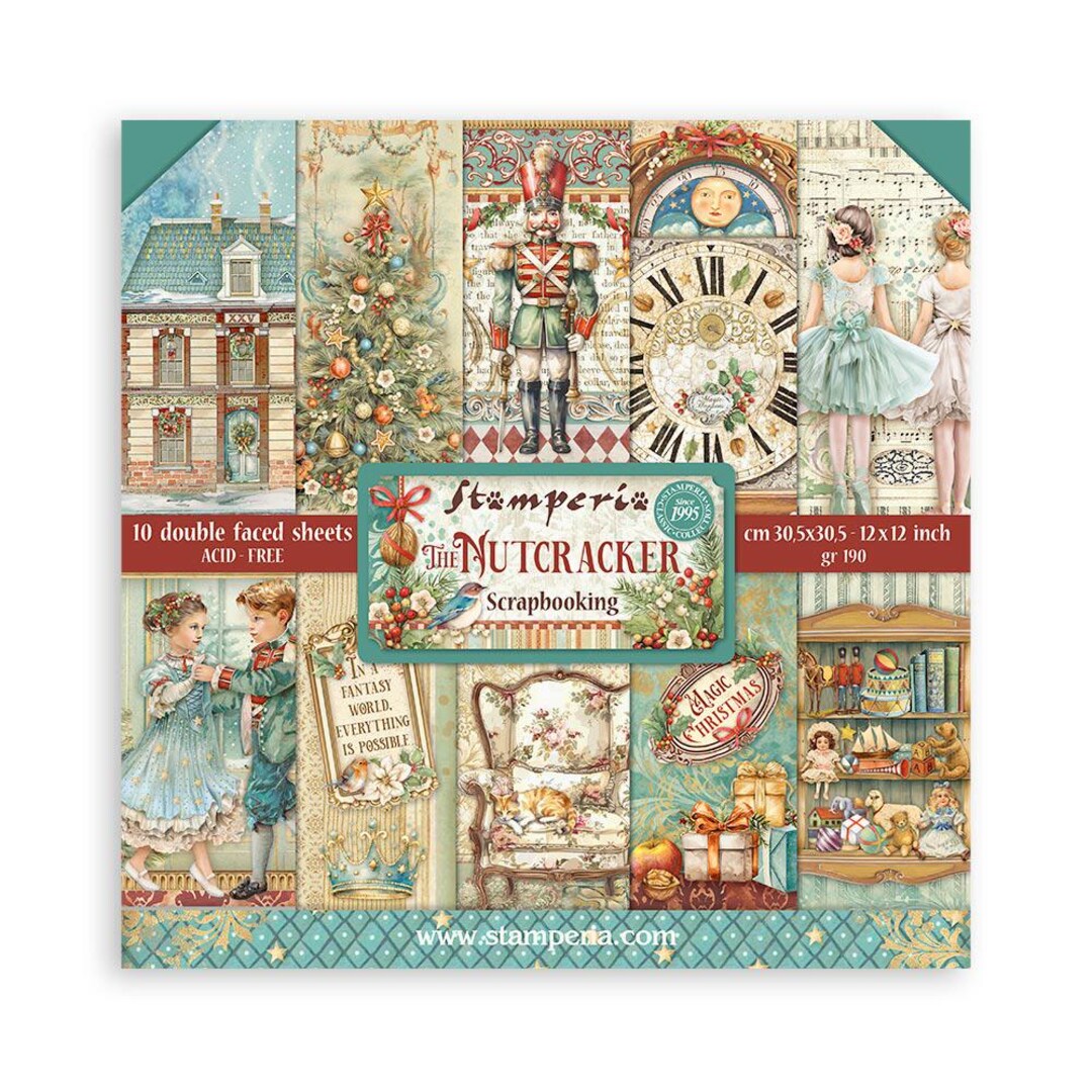 Bloc De Papiers Scrapbooking Stamperia - 20.3x20.3 Cm - Double Face, Sans Acide - Thème 'Furry Friends' (animaux) - 6