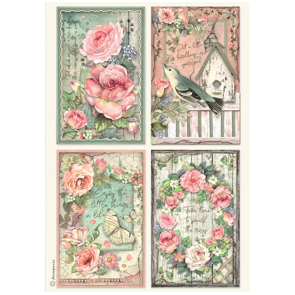 Stamperia House of Roses Collection | A4 Rice Paper Collection