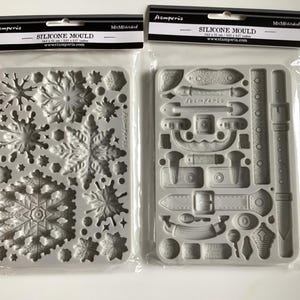 Stamperia | Create Happiness A5 Silicone Mould | Dewdrops Snowflake KACM545 | Dewdrops Nests and Birds  KACNA545 | Clay Mold | Resin Mold