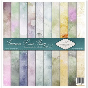 ITD Collection Summer Love Story 2 | 12 x 12 Paper | Paper | Card Stock | Acid free | Scrapbooking Paper | Ephemera | Crafts | SLS064