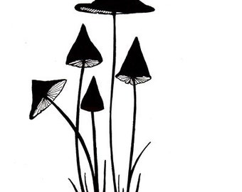 Lavinia Stamps | Mini Mushroom Stamp | Mini Mushroom | Cling Stamp | Miniature Stamp | Greeting Cards | Miniature | LAV151