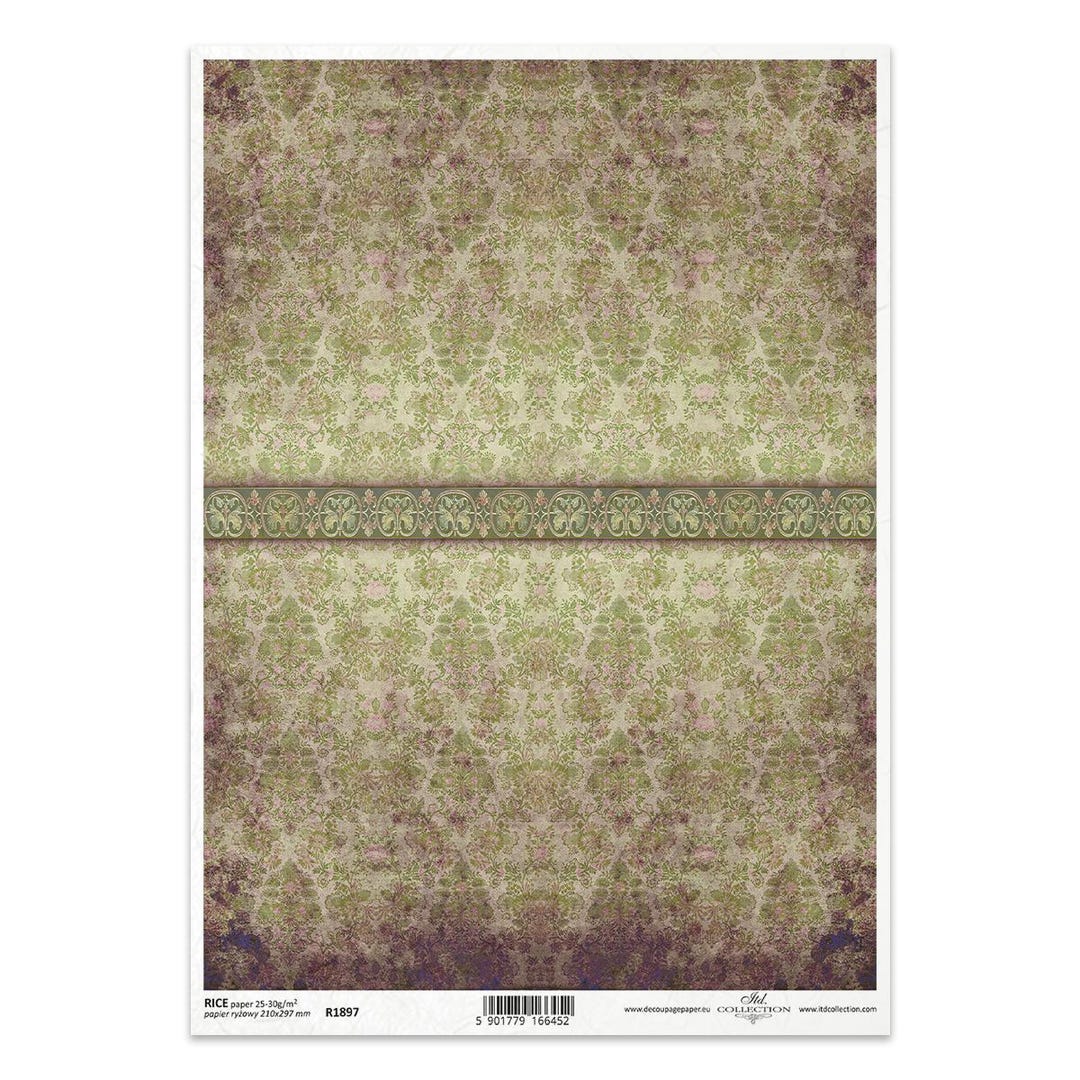 Vintage Wallpaper | ITD Collection | A4 Rice Paper | Decoupage Paper ...